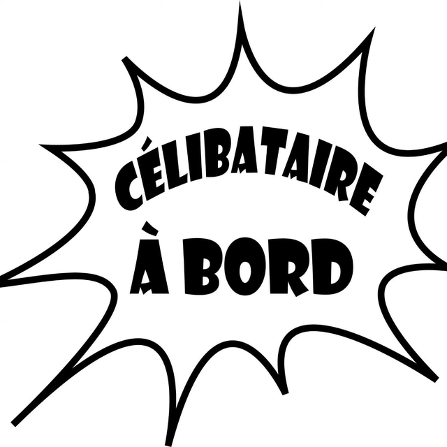 Sticker voiture célibataire à bord