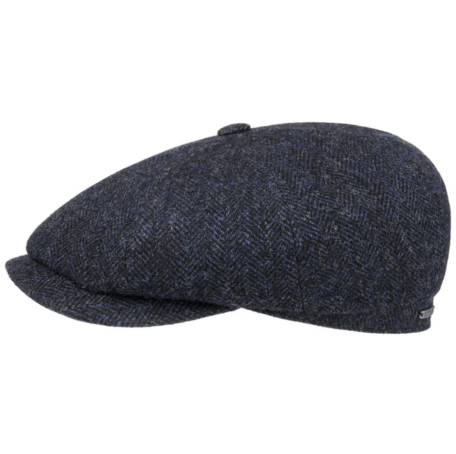 Stetson Hatteras Wool Herringbone Navy