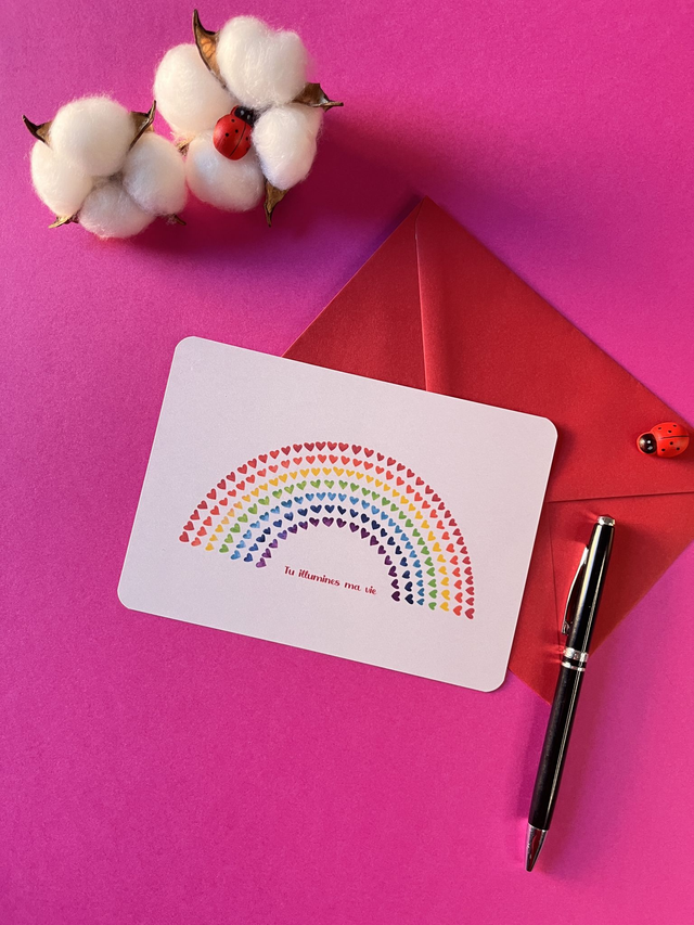 Carte de vœux "Arc en ciel"