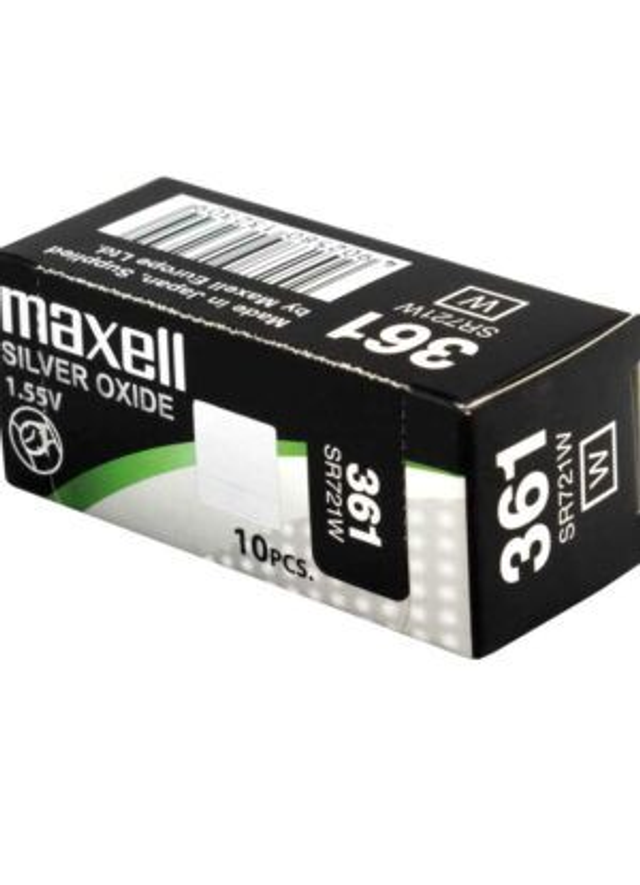 361 (SR721W) Maxell Watch Battery (Pack 10)