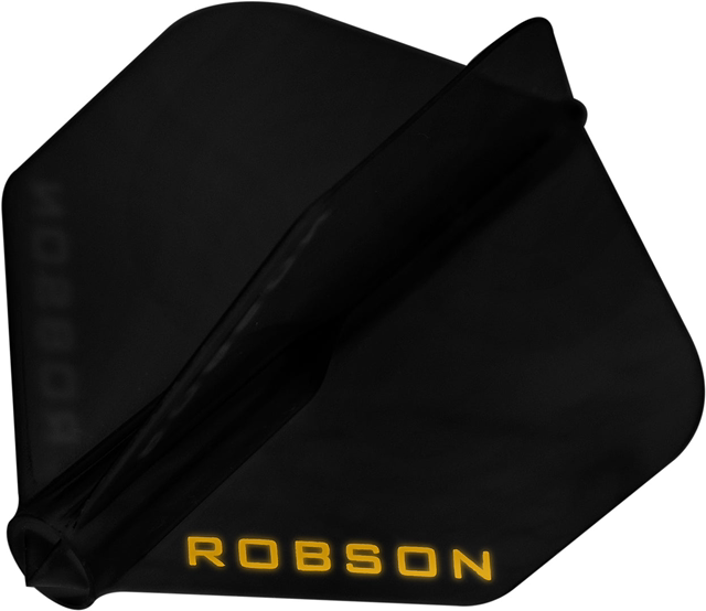 ROBSON PLUS DART FLIGHTS BLACK NO6 STANDARD SHAPE 8719075962633