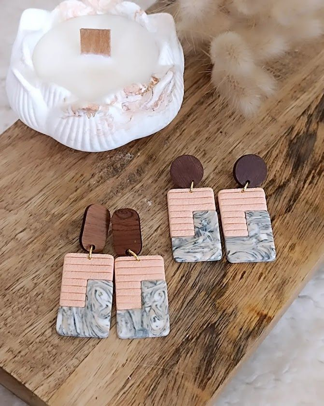 Boucles d&#039;oreilles en argile polymère