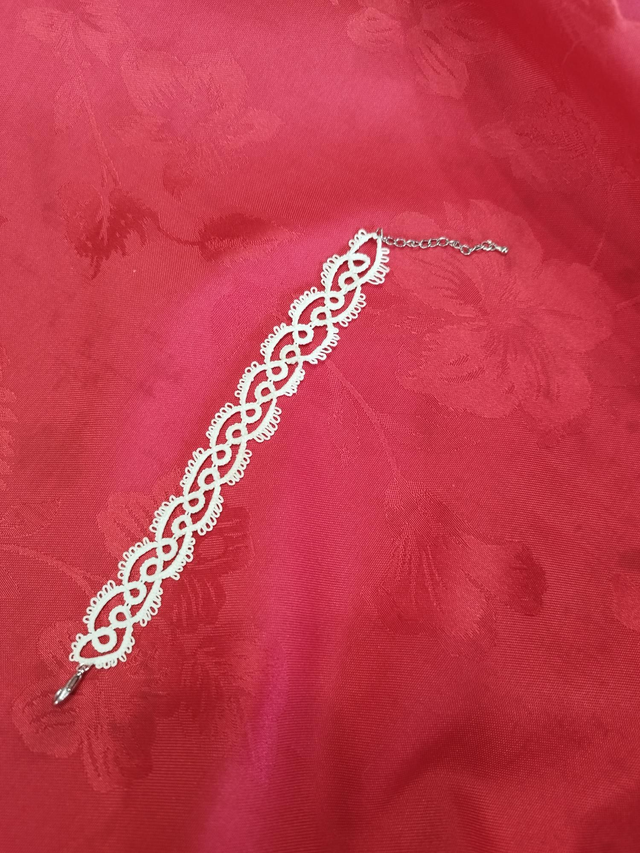 Bracelet frivolité blanc 