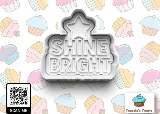 Shine bright Fondant/cookie stamp with cutter