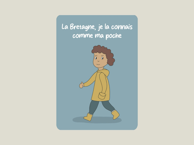 Carte postale &quot; La Bretagne, je la connais comme ma poche &quot;