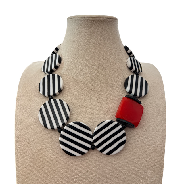 Collana Zebra rosso