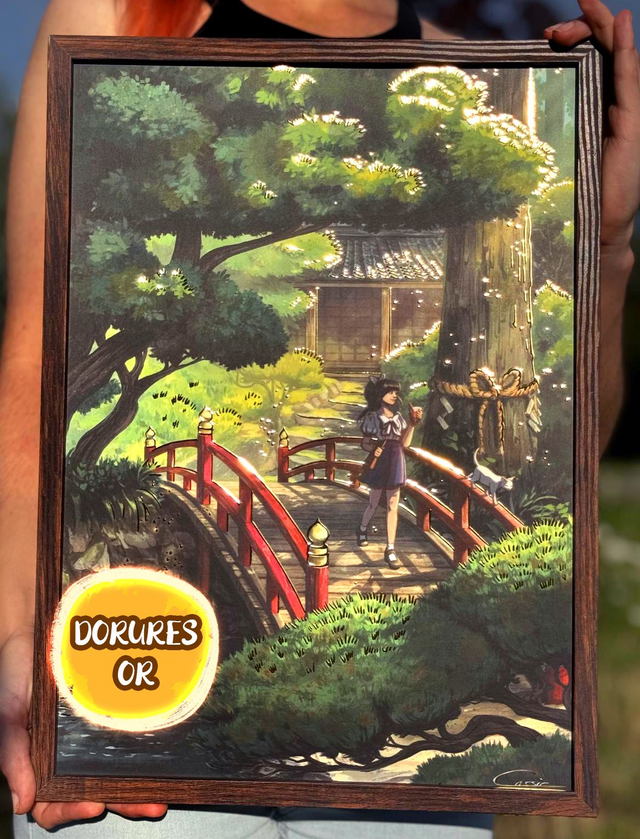 Été - A3 avec dorures or 