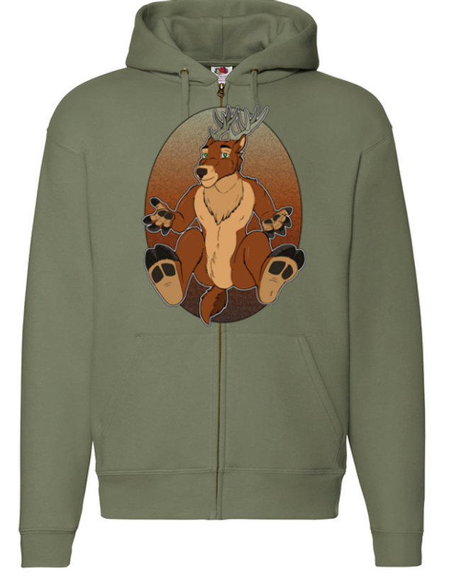 Hirsch - Hoodie with Zipper