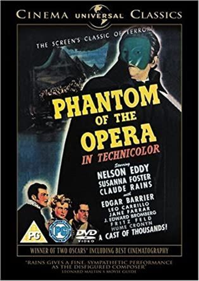 The Phantom Of The Opera (Universal Cinema Classic DVD)