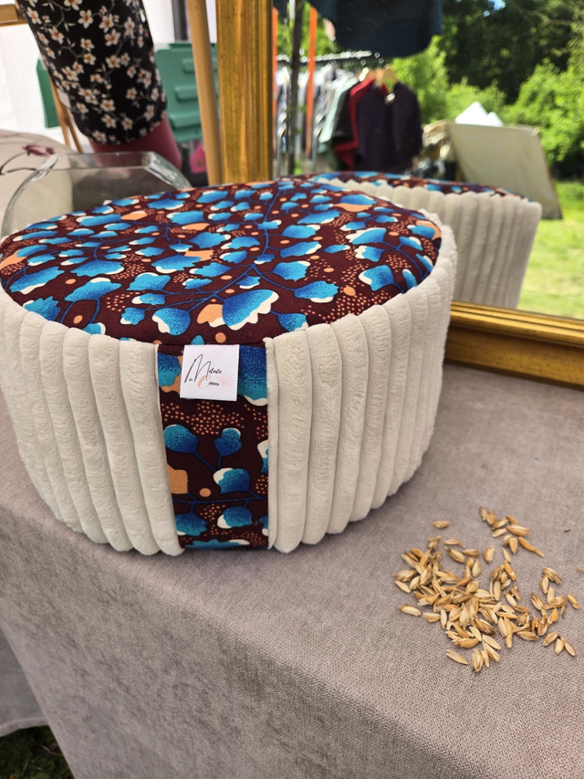 Zafu Coussin de méditation nénuphars bleus