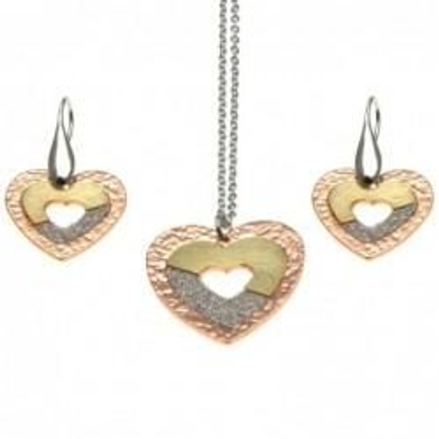 Orecchini donna in bronzo a cuore