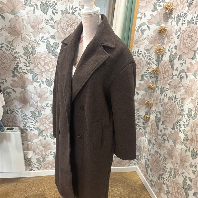 Manteau long chocolat-8869