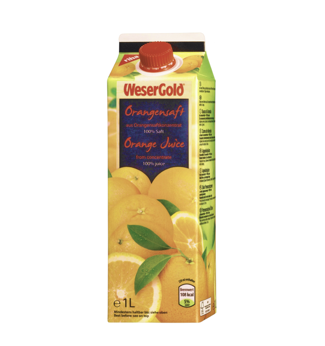Weser Gold Orangensaft 1.0l
