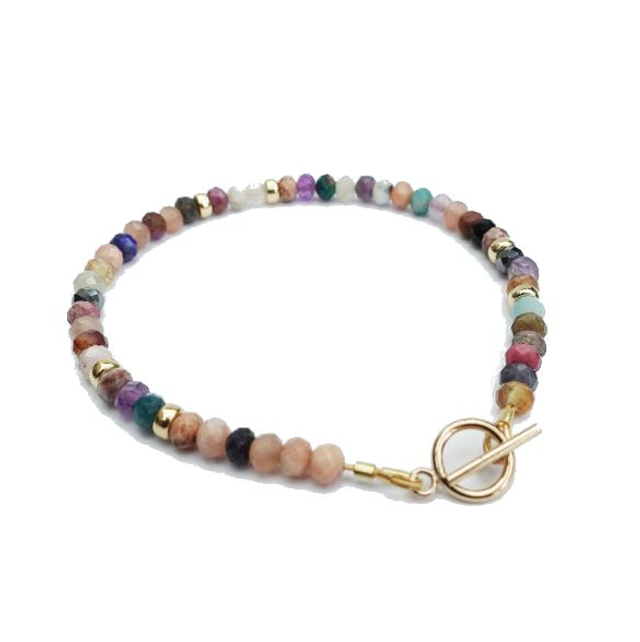 Verguld zilver met edelstenen mix