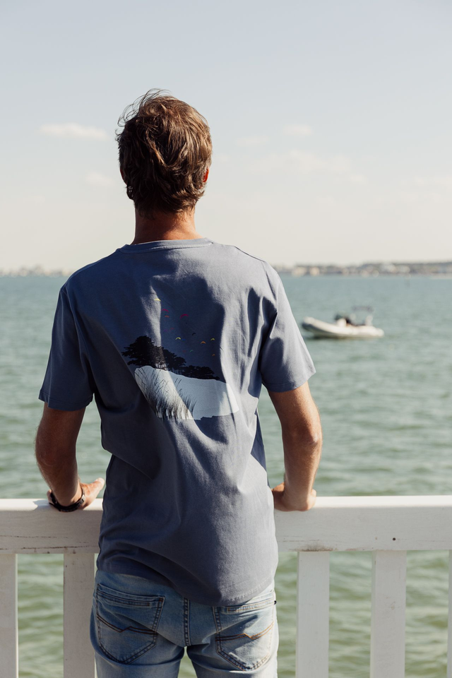 DUNE - T-SHIRT COL ROND GRIS MINÉRAL