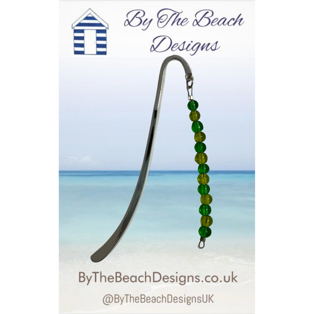 Green Beaded Bookmark