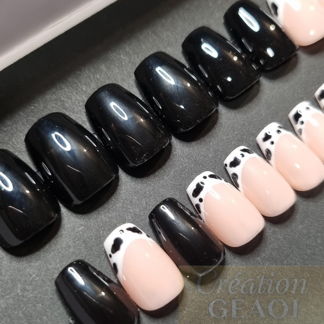 French dalmatien black little coffin xs