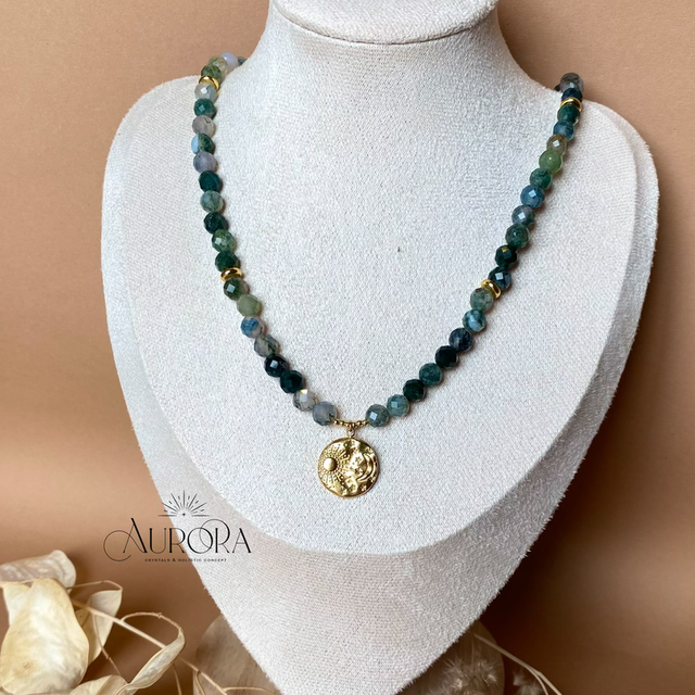 Sun Moon & Stars Moosachat Kette 