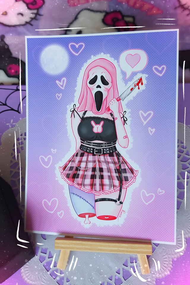 Print fem Ghostface