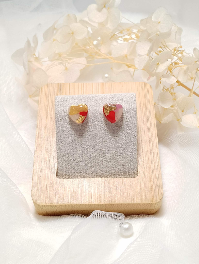 Boucles d'Oreilles "Cœur Multicolore"