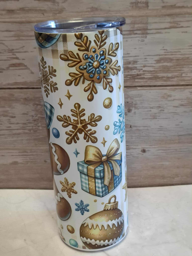 Gourde canette Biscuit bleu