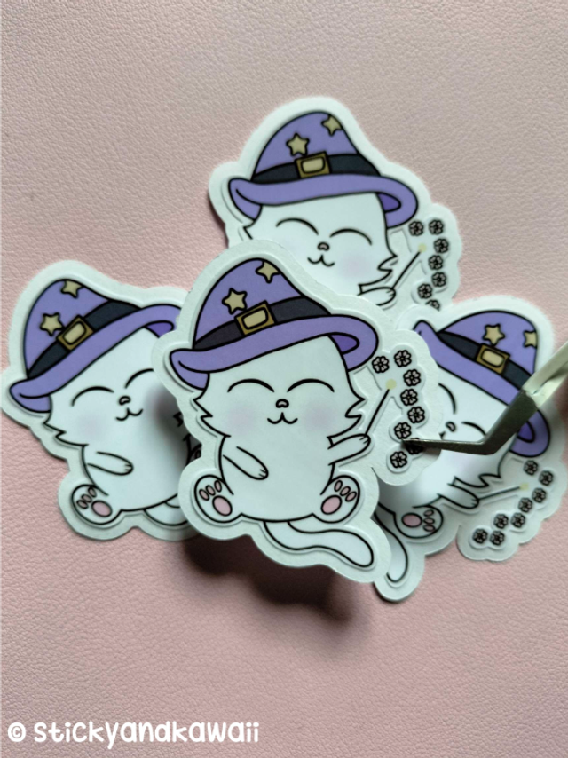 Chat magicien du printemps