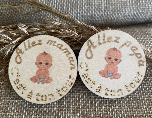 Jeton de décision &quot;A qui le tour ?&quot; Papa ou maman ? 