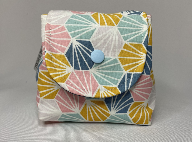 MINI POCHETTE DE RANGEMENT TISSU EVENTAIL PASTEL