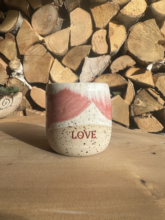 Keramikbecher „LOVE“ – handgemacht & einzigartig 250 ml