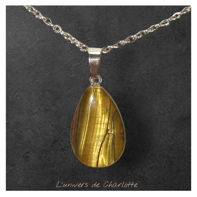 Pendentif &quot;Oeil de tigre&quot; PN-203