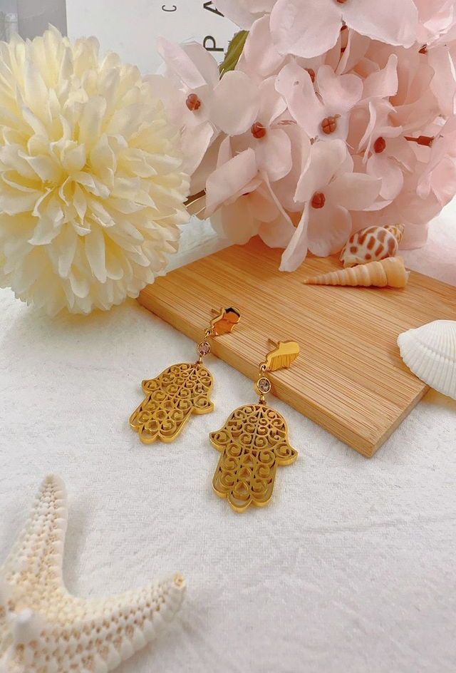 Boucles d'oreilles main de Fatima