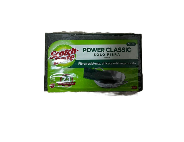 SCOTCH BRITE SPUGNE POWER CLASSIC SOLO FIBRA/3PZ