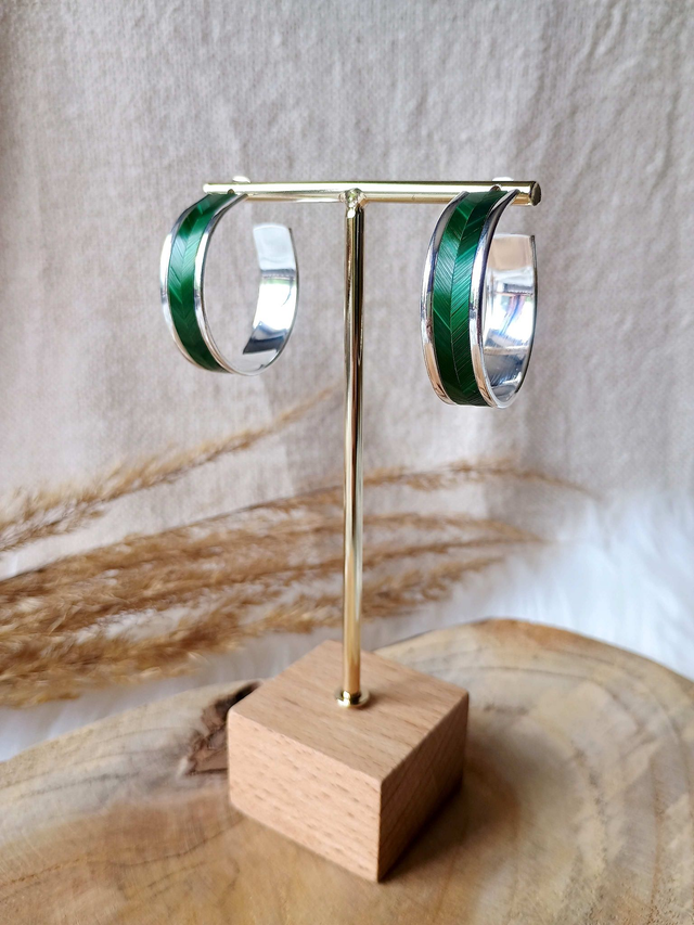 Boucles d'oreilles CRÉOLES Chevron