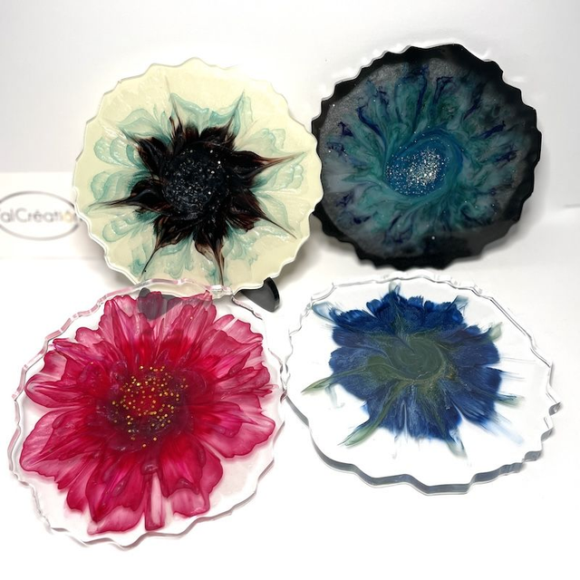 Sous-verres fleur