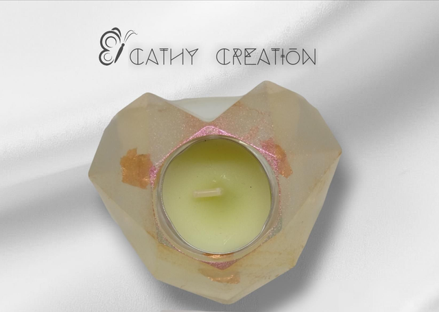 Petit bougeoir coeur 