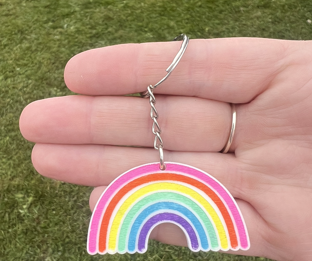 Rainbow acrylic keyring 🌈 
