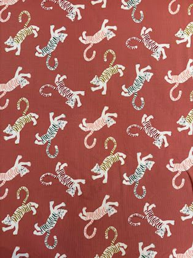 Playful Tigers Cotton Jersey