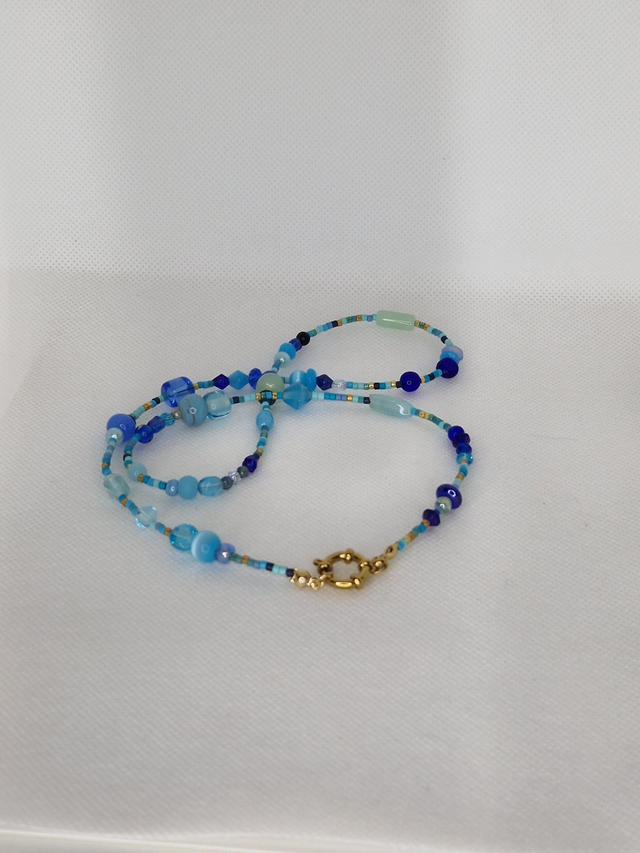 Collier perles de verre 