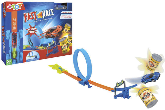 PISTA 105X15 CM. CON LANCIATORE 1 AUTO METALLO