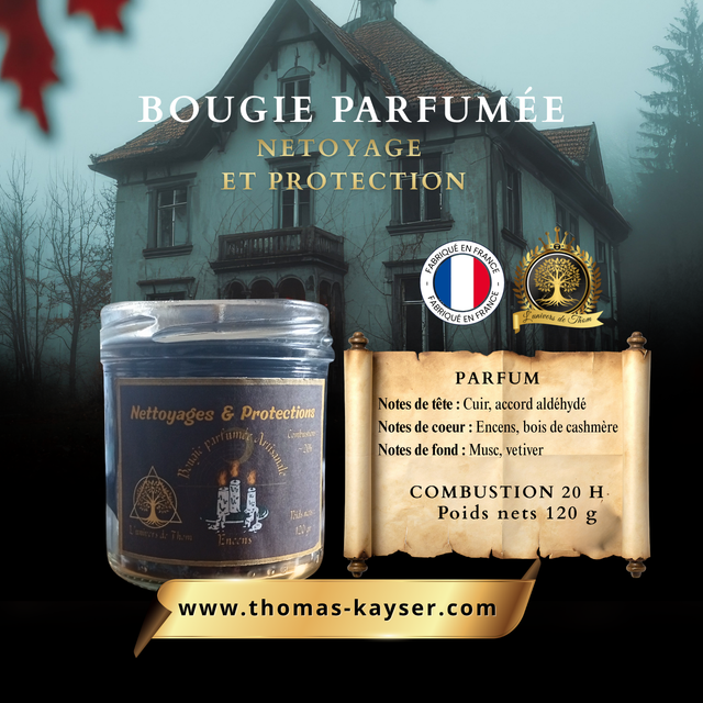 Bougie parfumée – Nettoyages & Protections 120G Encens