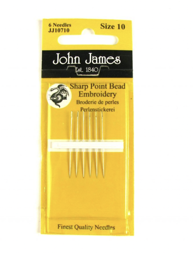 John James Ball Point Embroidery Needles Size 10 (5 per pack)