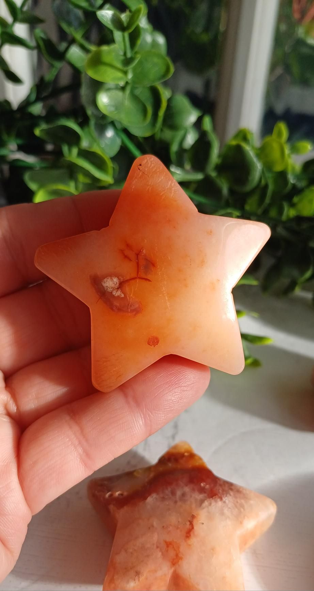 Carnelian with Flower Agate Star No. 3