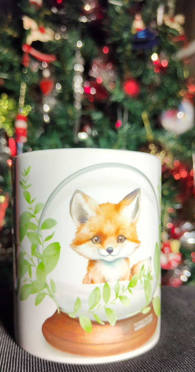 Tasse Noël &quot;Renard dans les branches&quot; - PrintbyHenry