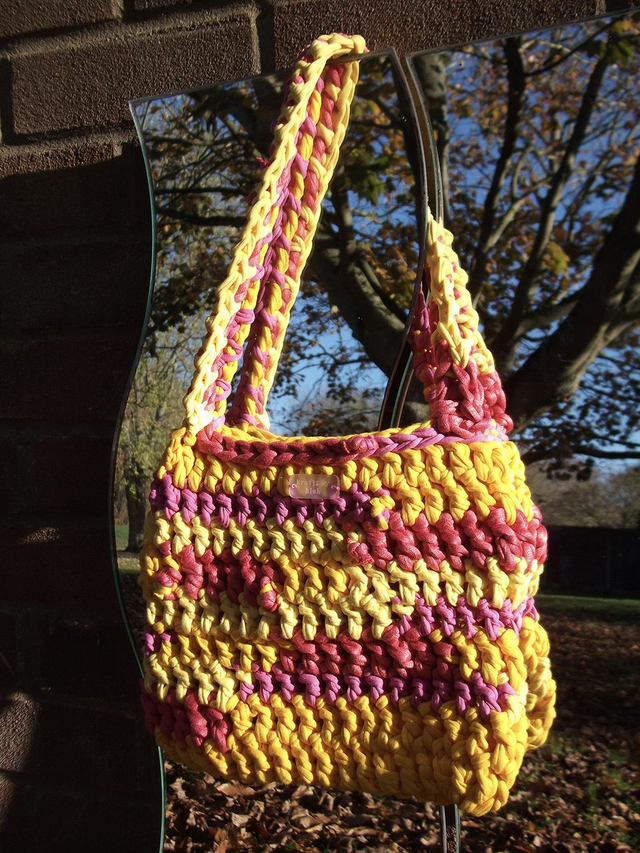 Yellow, Magenta and Coral T-shirt Bag