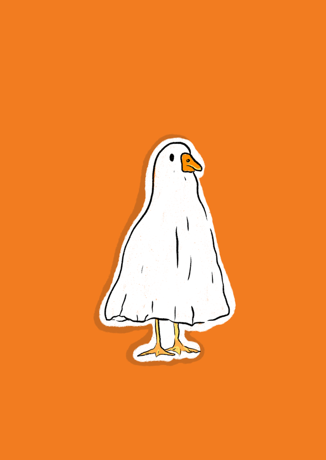 Sticker Canard canard fantôme