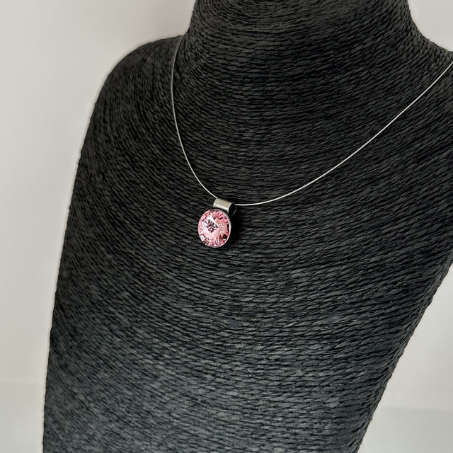 Solitär RIVOLI 14 an Edelstahlreifen, Light Rose Helles Rosa