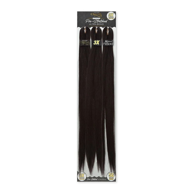 Cherish 3X VP Pre-Str. Braids 56 (Col. 1B)