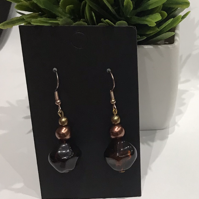 Brown Dangling Earrings- BDE3232
