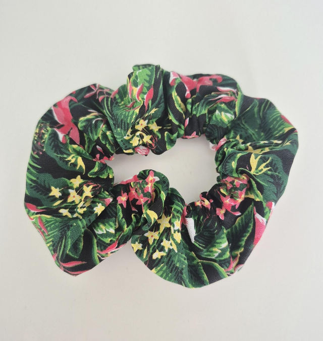 Tropical Design Hair Scrunchie 
