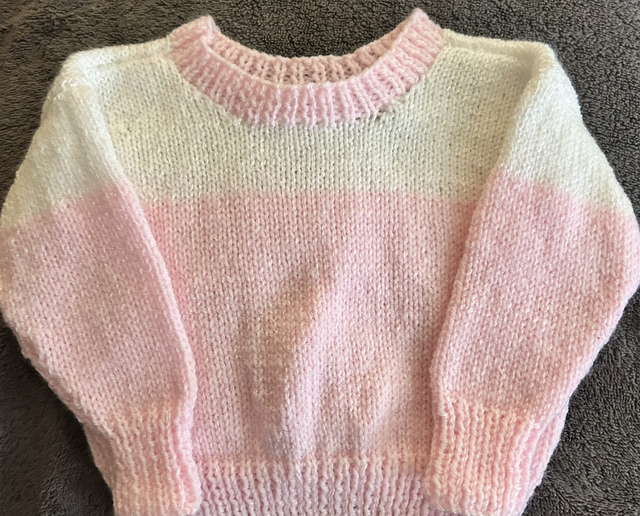 Sparkle white and pink jumper  12-18months 